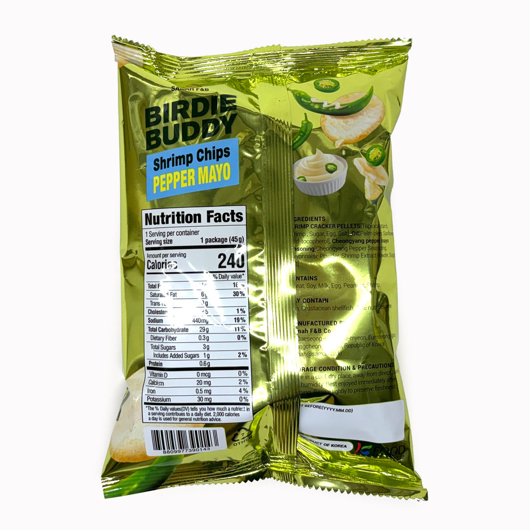 삼아 버디버디 새우칩 청양마요 (45g x2pk)