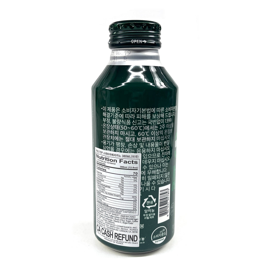 [Maxim] Espresso T.O.P Coffee Sweet Americano / 맥심 티오피 스위트 아메리카노 커피 (380ml)