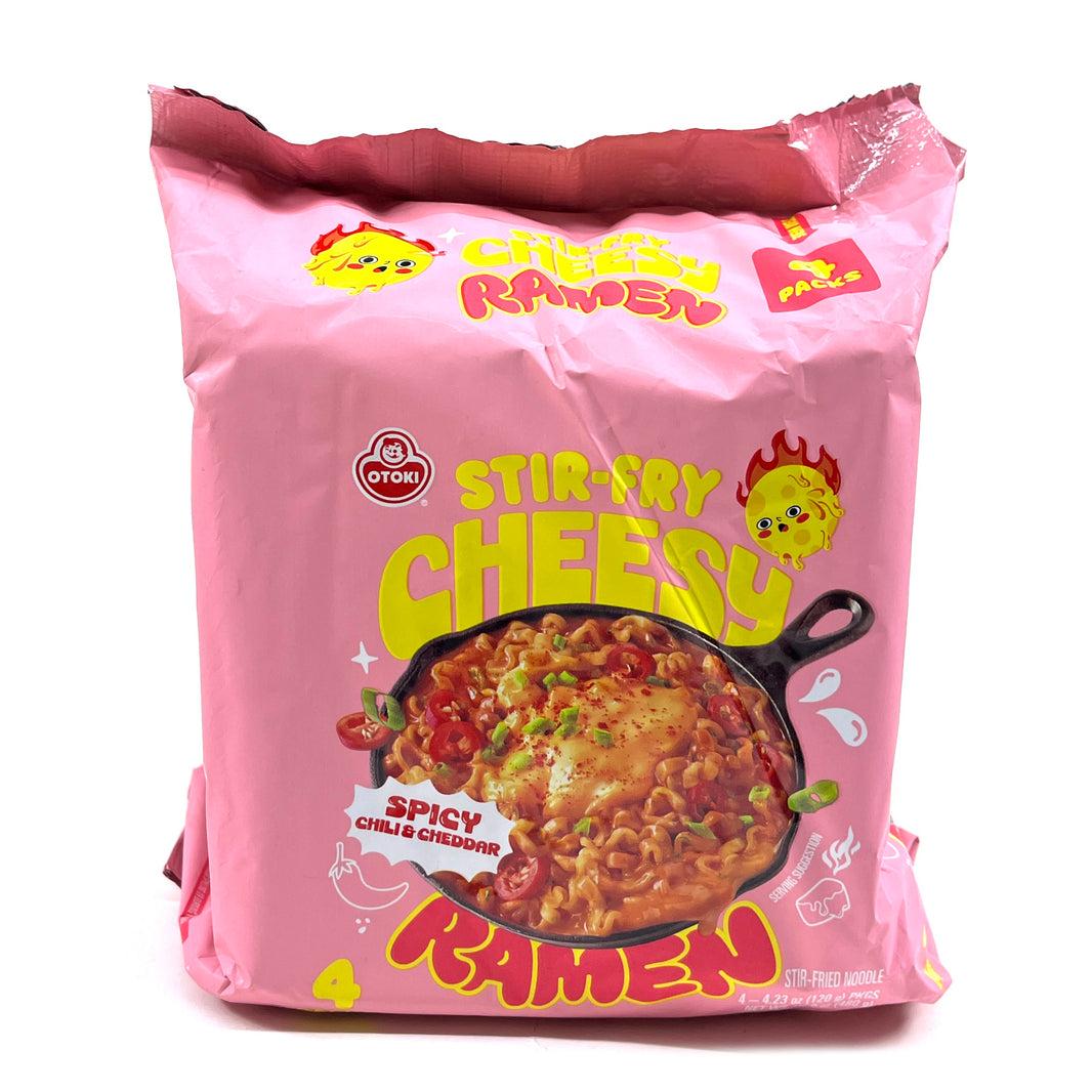 [Ottogi] Stir-Fry Cheesy Ramen Spicy Chili & Cheddar / 오뚜기 치지 치즈 볶음면 라면 매콤 칠리 체다 (4pks)