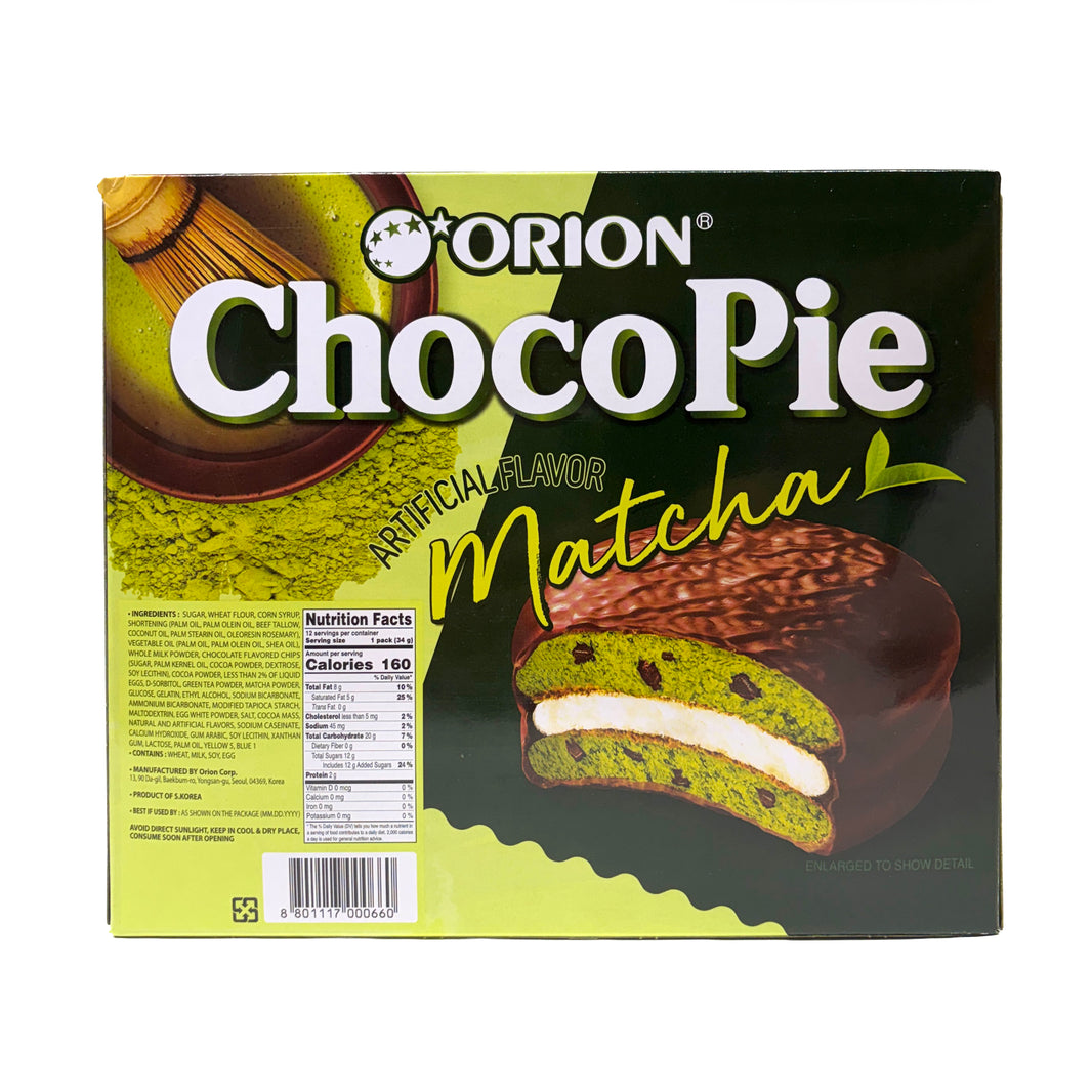 [Orion] Choco Pie Matcha / 오리온 마차 초코파이 (12pk/box)