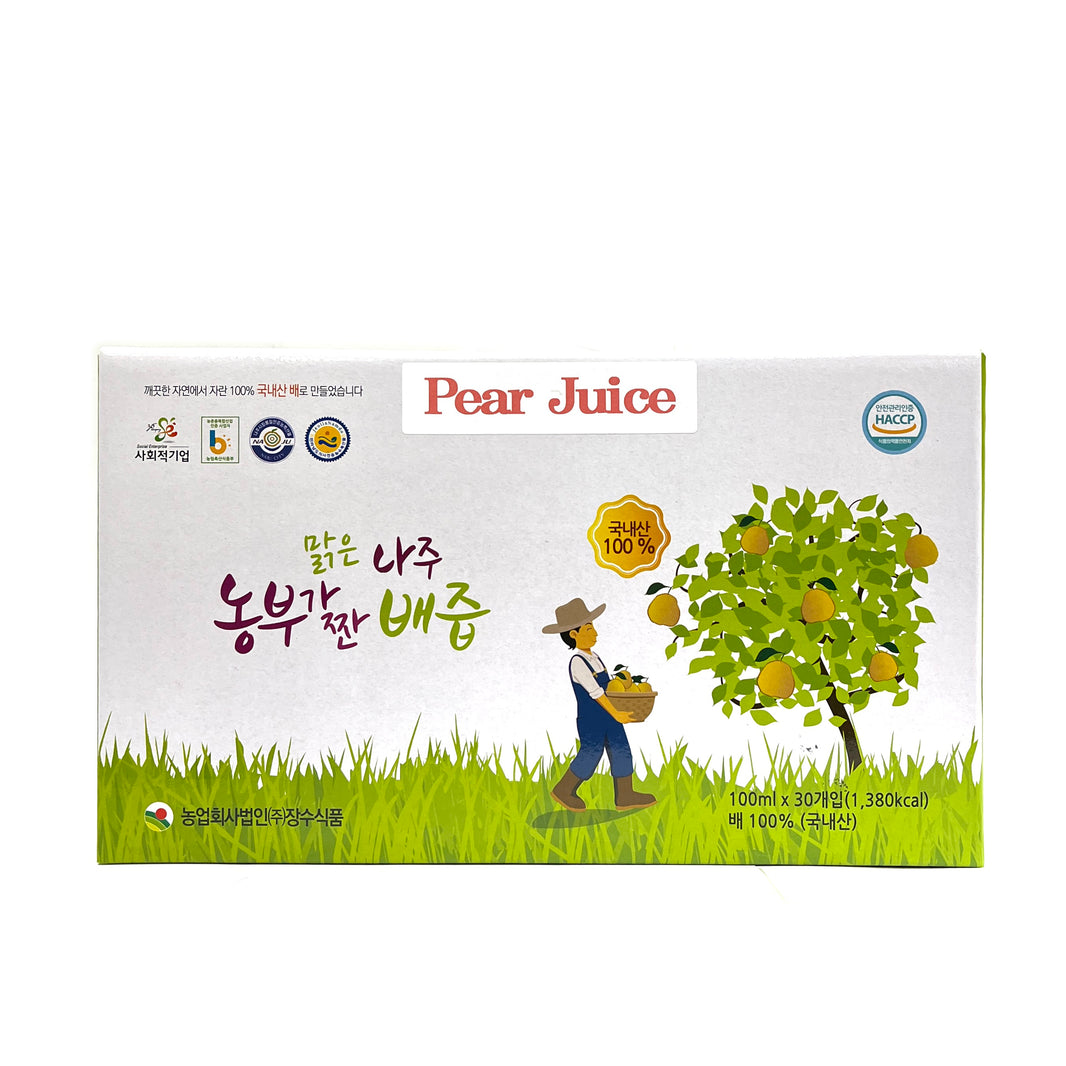[Jangsoo] Pear Juice Squeezed by Farmer / 장수 농부가 짠 맑은 나주 배 즙 (30pk/box)