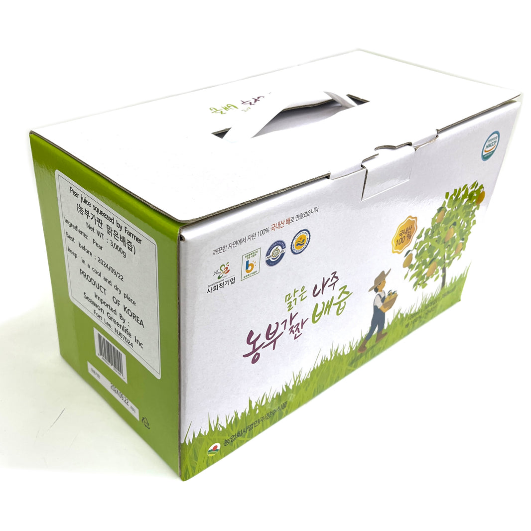 [Jangsoo] Pear Juice Squeezed by Farmer / 장수 농부가 짠 맑은 나주 배 즙 (30pk/box)