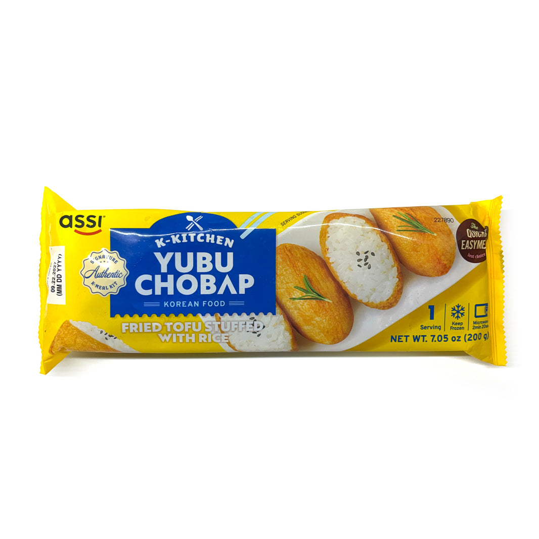 [Assi] K-Kitchen Yubu Chobap Fried Tofu Stuffed w. Rice / 아씨 새콤달콤 냉동 즉석 유부 초밥 (200g)
