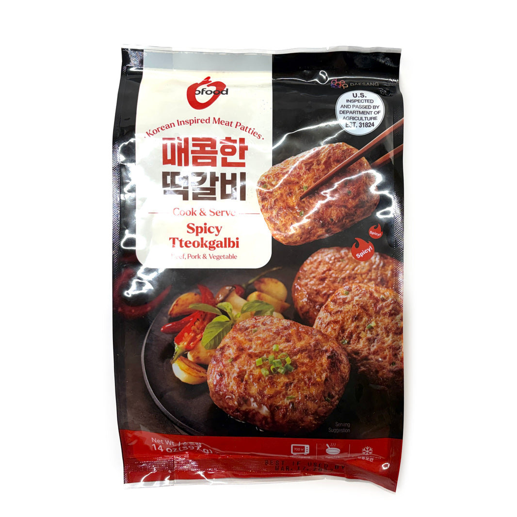 [O'food] Korean Brand Spicy Galbi Cake / 오푸드 매콤한 떡갈비 (397g)