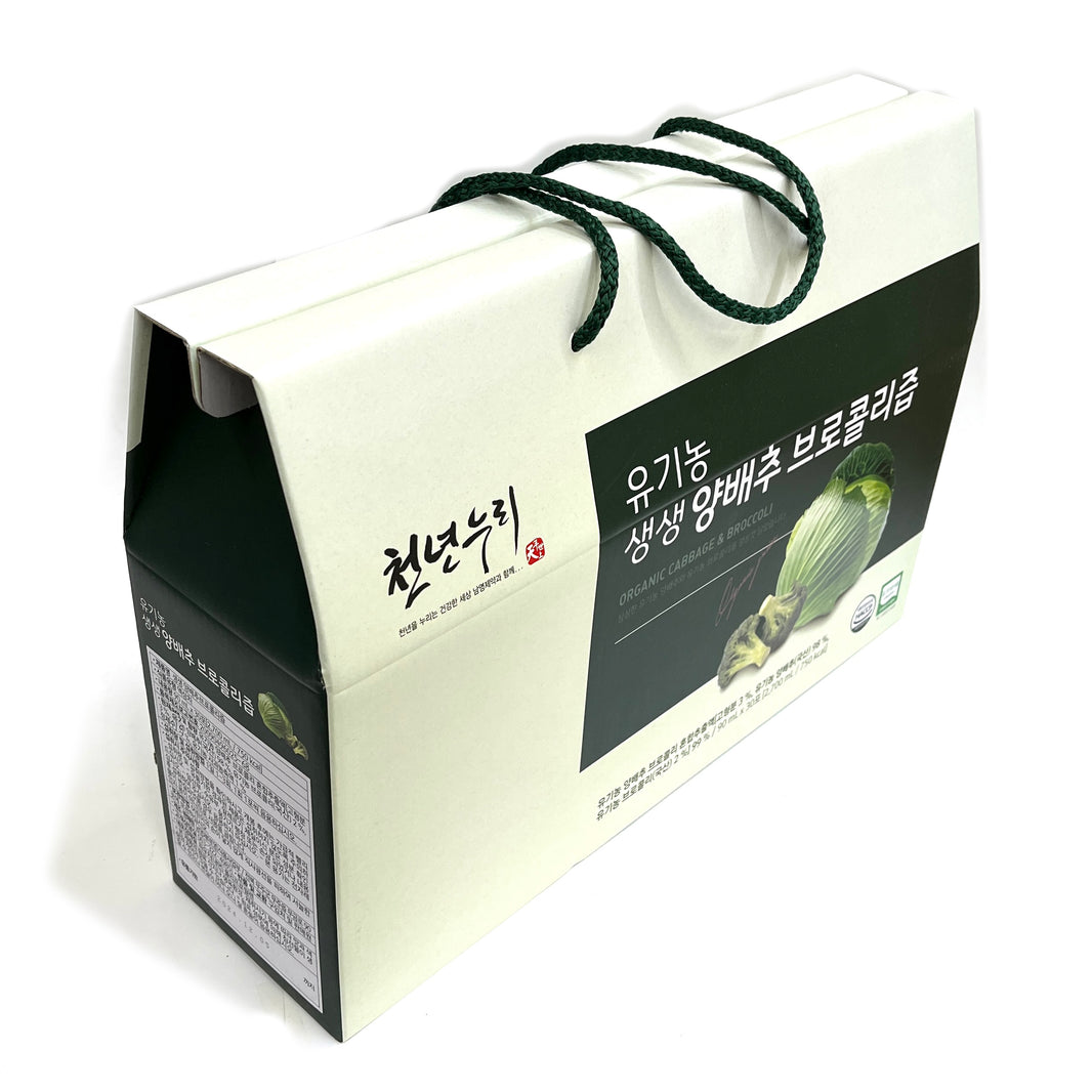 [Chunnyunnuri] Organic Cabbage & Broccoli Juice / 천년누리 유기농 생생 양배추 브로콜리 즙 (30pk/box)