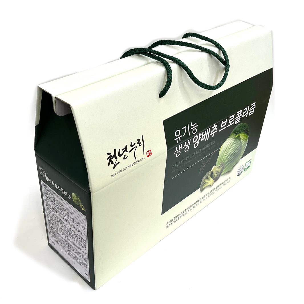 [Chunnyunnuri] Organic Cabbage & Broccoli Juice / 천년누리 유기농 생생 양배추 브로콜리 즙 (30pk/box)