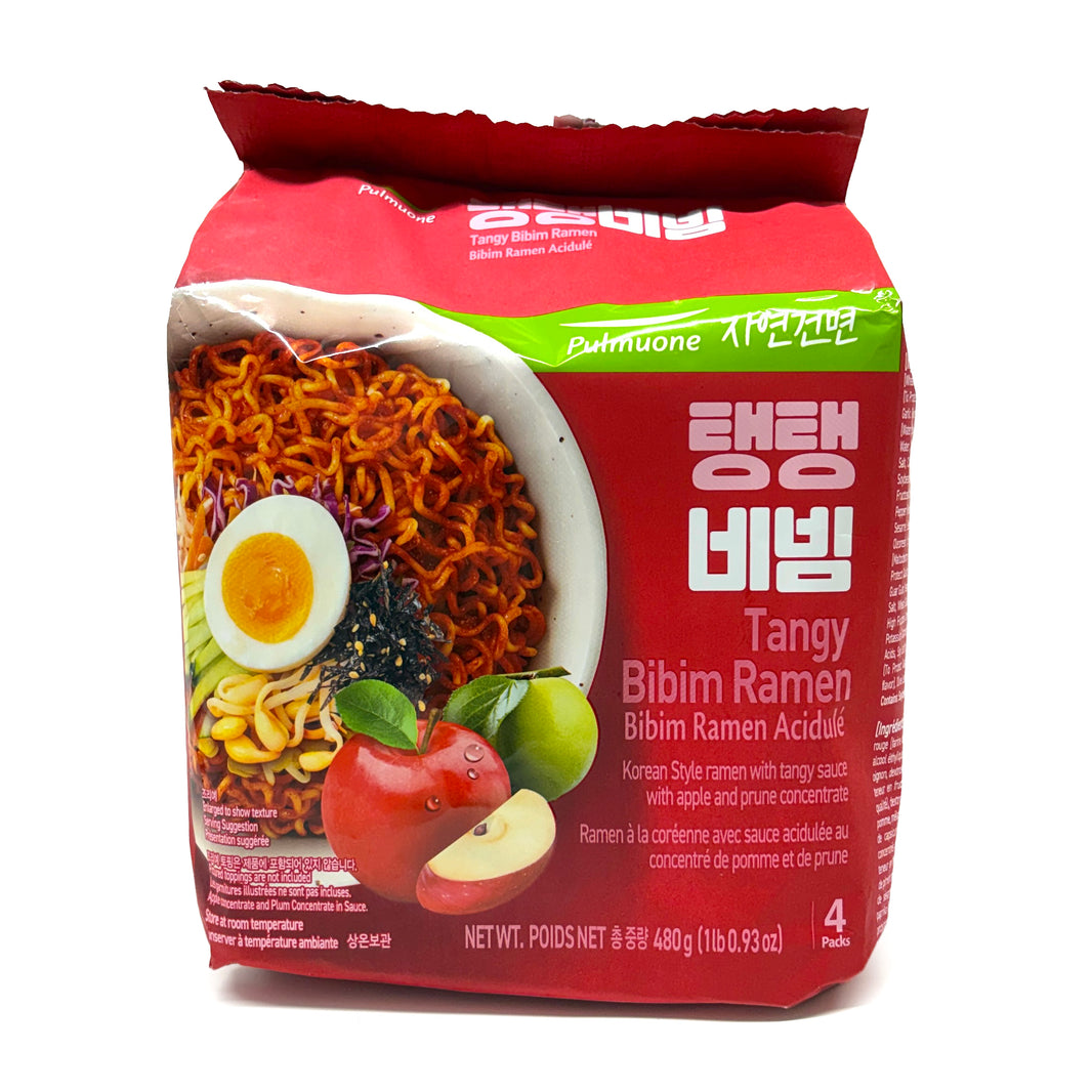 [Pulmuone] Taeng Taeng Spicy Ramen / 풀무원 자연건면 탱탱 비빔 라면 (4pks)