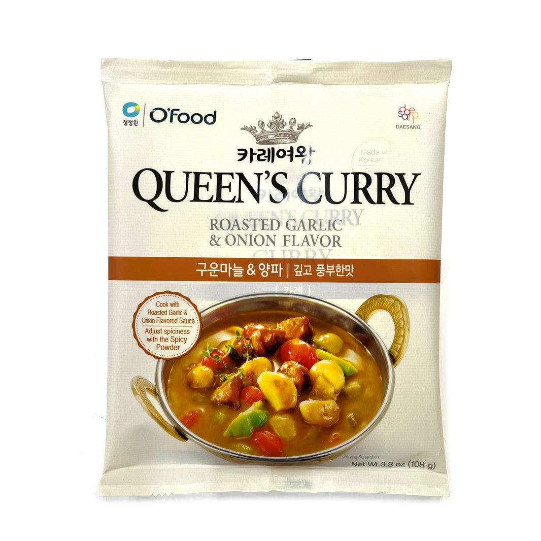 [O'Food] Queen's Curry Roasted Garlic & Onion Flavor /  청정원 오푸드 카레 여왕 구운 마늘 & 양파 깊고 풍부한 맛 (108g)