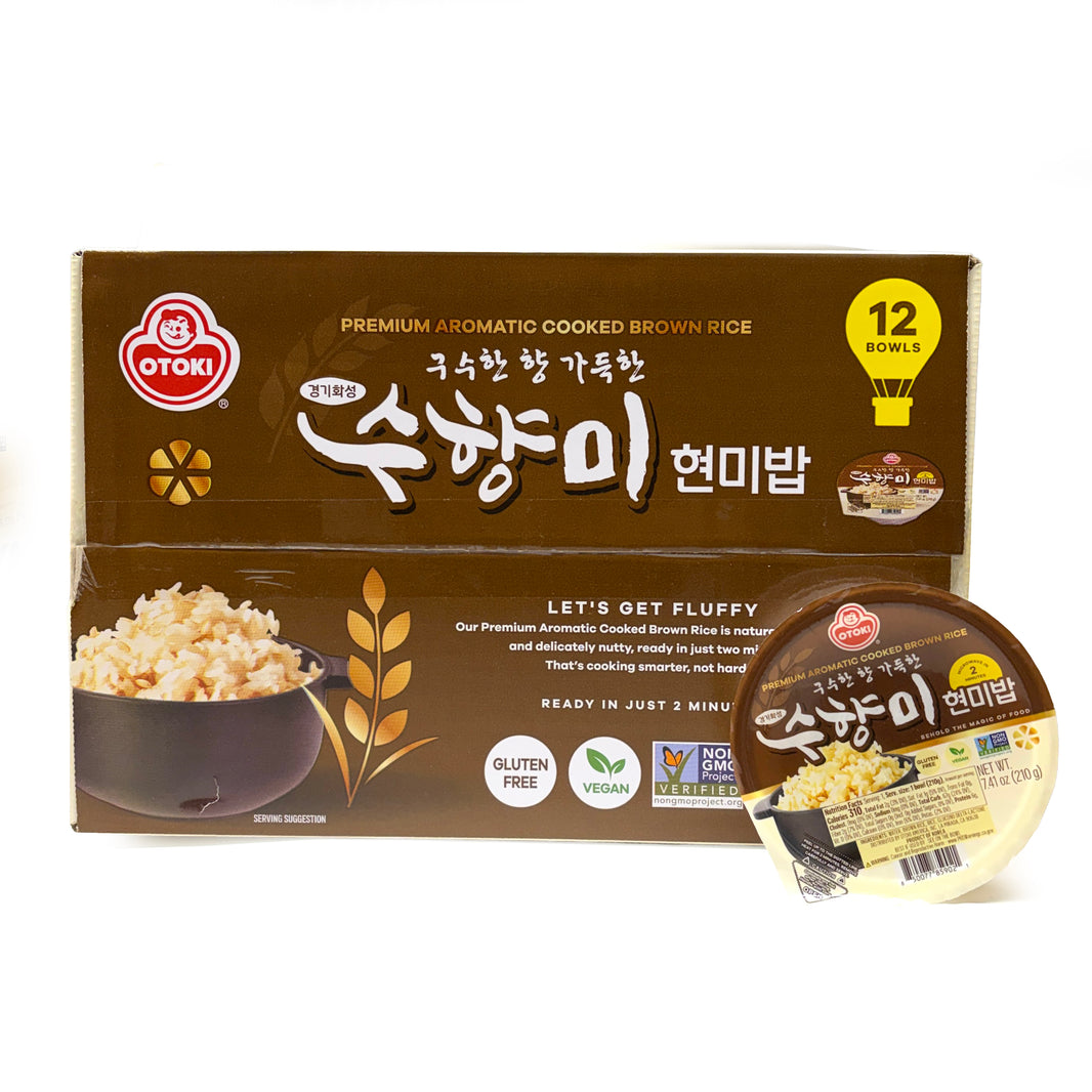 [Ottogi] Premium Aromatic Cooked Brown Rice / 오뚜기 경기화성 구수한 향 가득 수향미 현미밥 밥 (12ea/box)