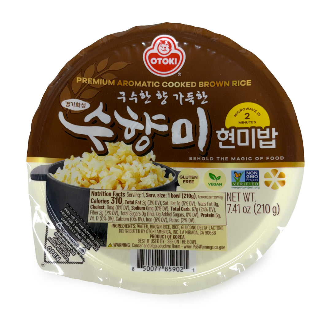 [Ottogi] Premium Aromatic Cooked Brown Rice / 오뚜기 경기화성 구수한 향 가득 수향미 현미밥 밥 (210g x3pk)