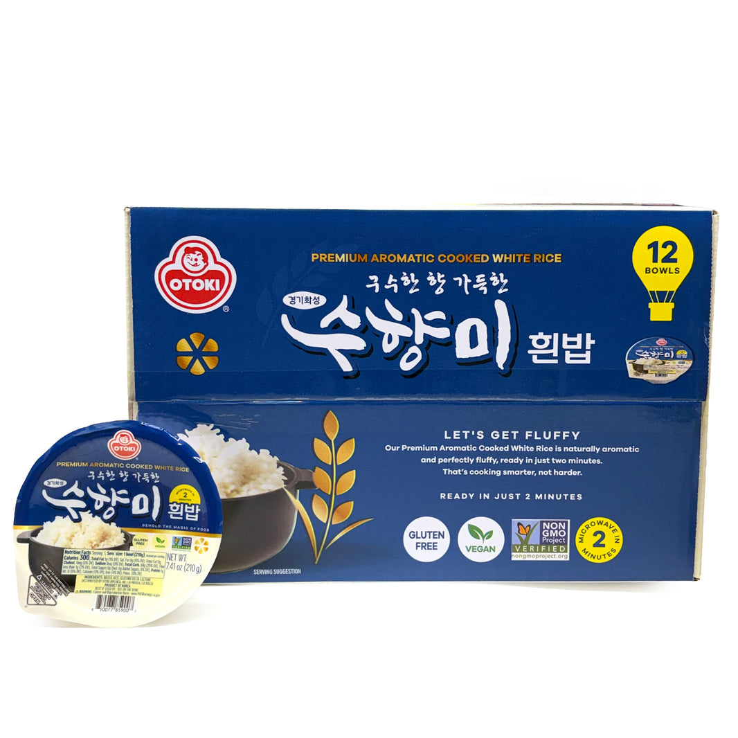 [Ottogi] Premium Aromatic Cooked White Rice / 오뚜기 경기화성 구수한 향 가득 수향미 흰밥 백미 밥 (12ea/box)