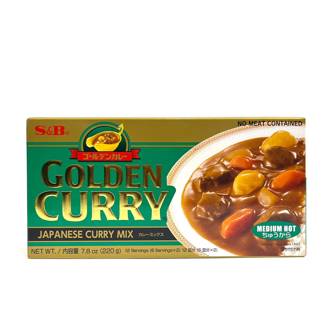 [S&B] Golden Curry Japanese Curry Mix Medium Hot / S&B 골든 카레 일본식 카레 약간 매운맛 (220g)