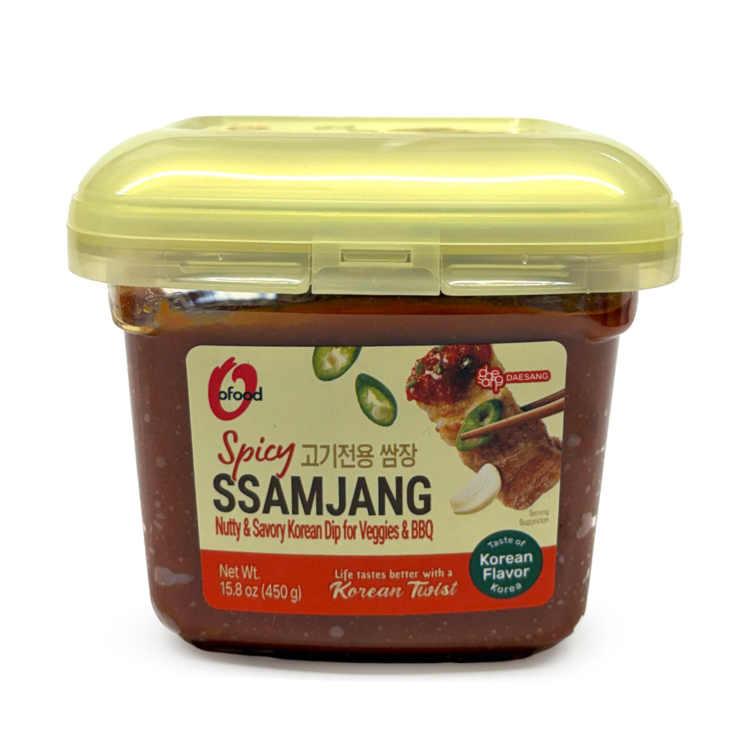[O'food] Spicy Ssamjang Nutty & Savory Korean Dip for Veggies & BBQ  / 청정원 오푸드 순창 깔끔 매콤한 고기전용 쌈장 (450g)