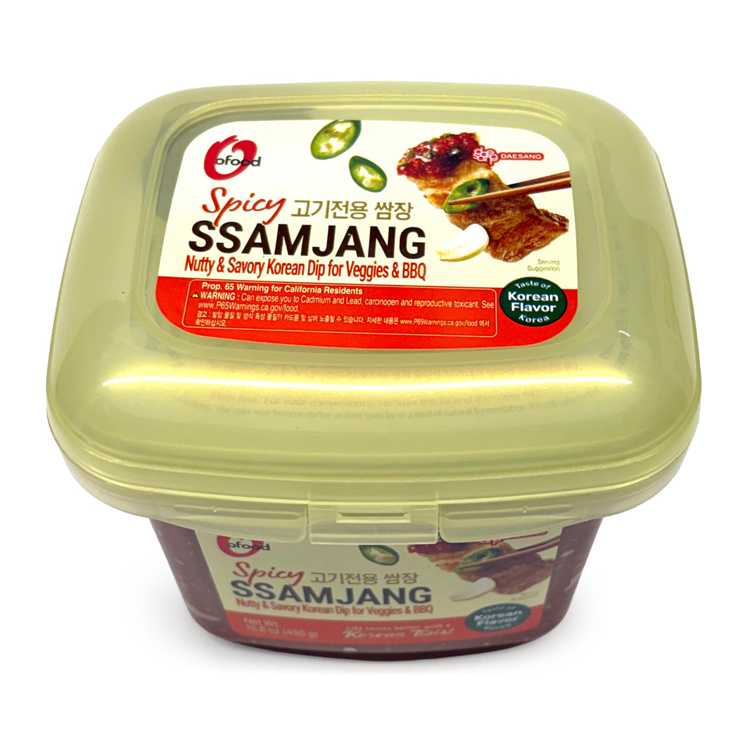 [O'food] Spicy Ssamjang Nutty & Savory Korean Dip for Veggies & BBQ  / 청정원 오푸드 순창 깔끔 매콤한 고기전용 쌈장 (450g)