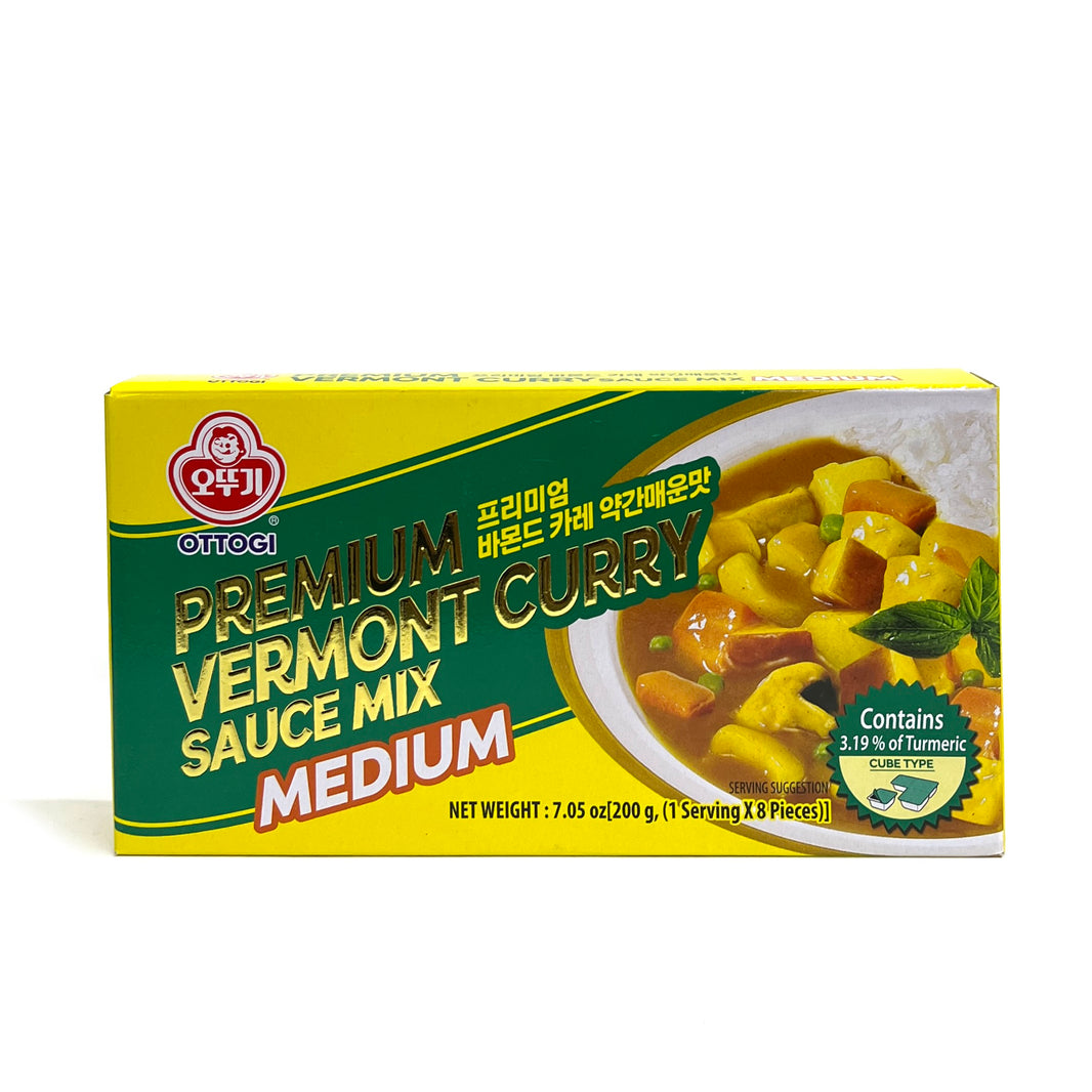 [Ottogi] Premium Vermont Curry Sauce Mix Medium / 오뚜기 프리미엄 바몬드 카레 약간 매운맛 (200g)