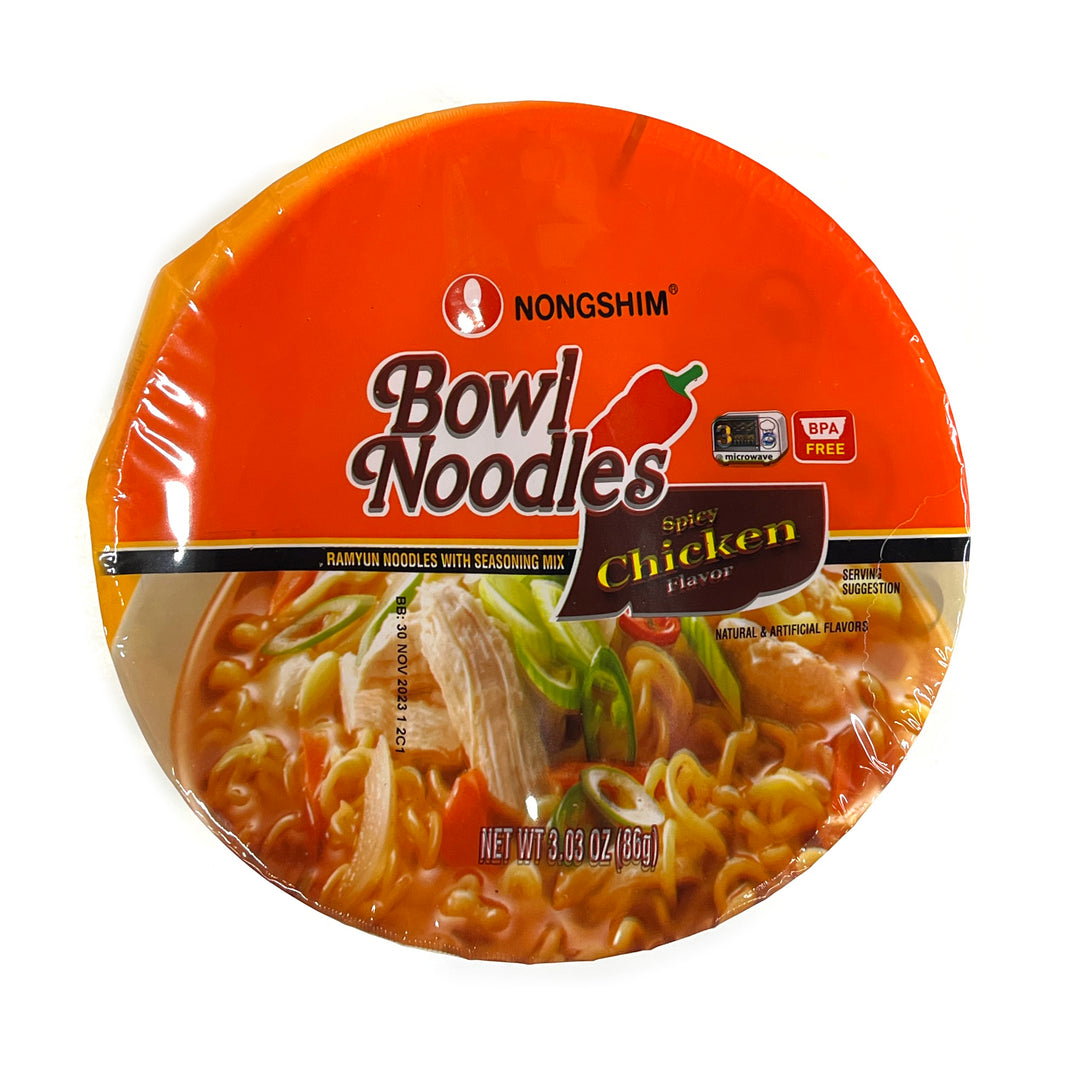 [Nongshim] Bowl Noodle Soup Spicy Chicken / 농심 치킨 사발면 (3pcs or 12pcs)