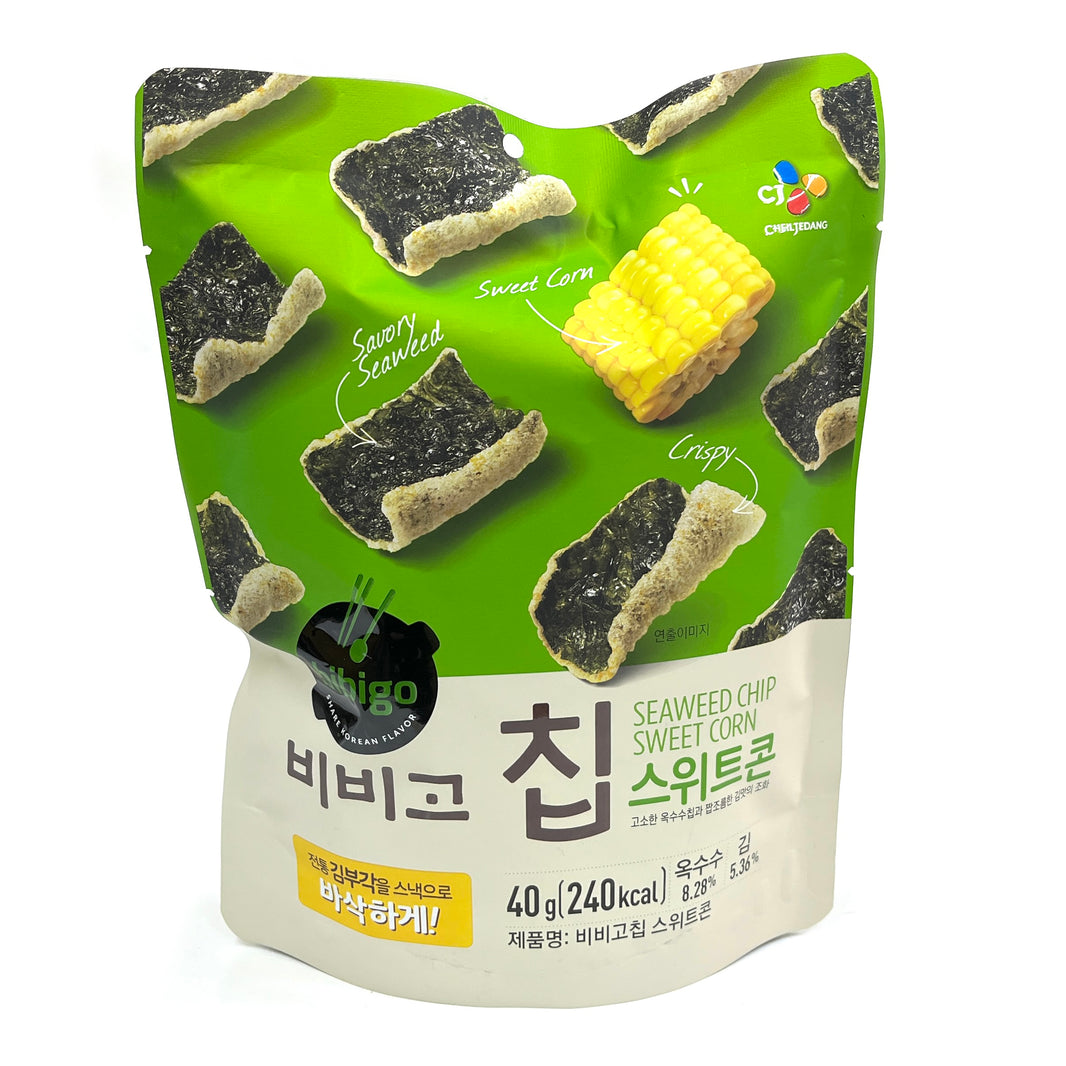 [Bibogo] Seaweed Chip Sweet Corn / 비비고 칩 스위트 콘 김부각 칩 (40g)