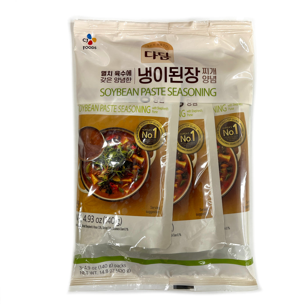 [CJ] Beksul Dadam Soybean Paste Stew Stock 3 Pack / 백설 다담 냉이 된장 양념 3팩 (140g x3)