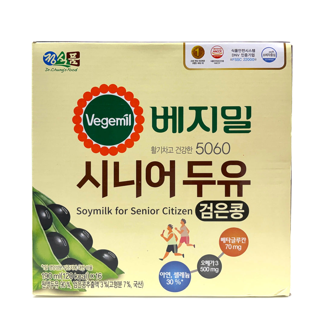 정식품 베지밀 활기차고 건강한 5060 시니어 두유 검은콩 (16pk/Box)