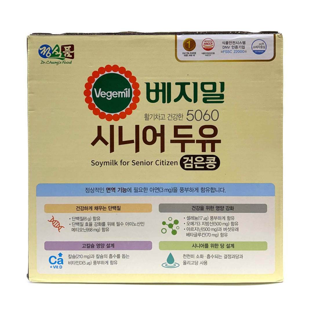 [Chung's Food] Vegemil Soy Milk for Senior Citizen / 정식품 베지밀 활기차고 건강한 5060 시니어 두유 검은콩 (16pk/Box)