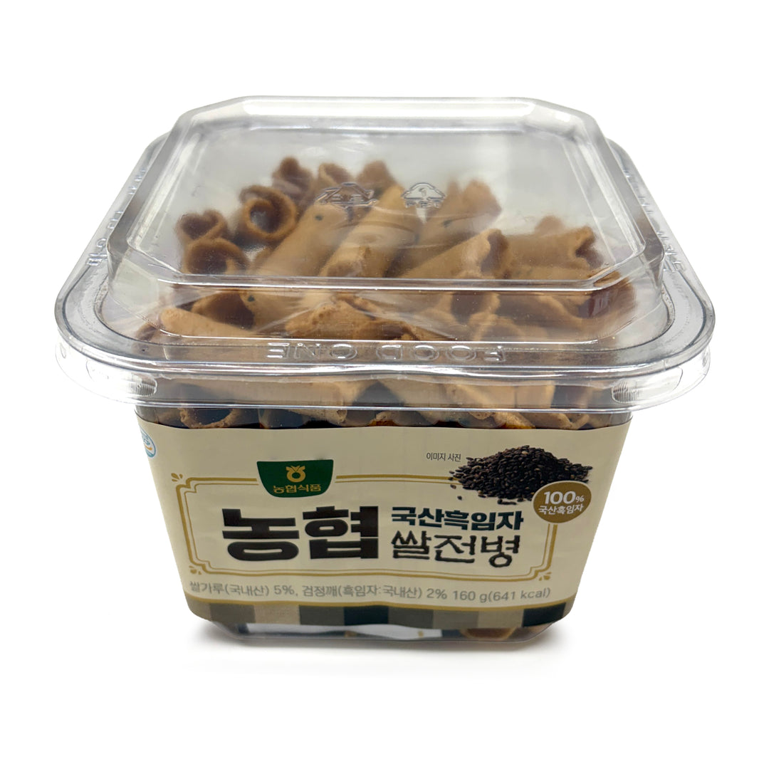 [NH] Rice Cracker Black Sesame Flavor / 농협 국산 흑임자 쌀 전병 쌀전병 (160g)