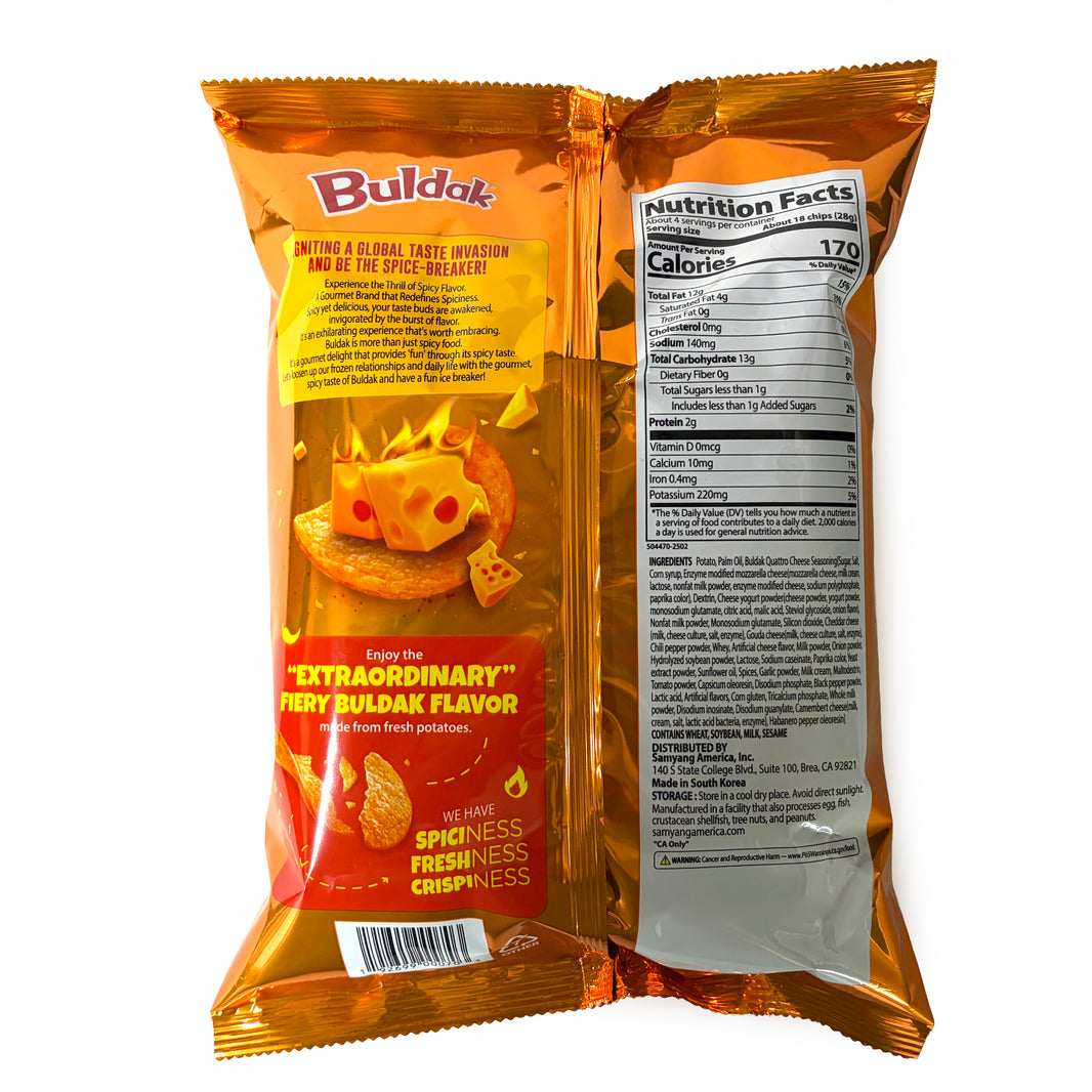[Samyang] Buldak Potato Chip Quattro Cheese / 삼양 불닭 감자 칩 꽈드로 치즈 (120g)
