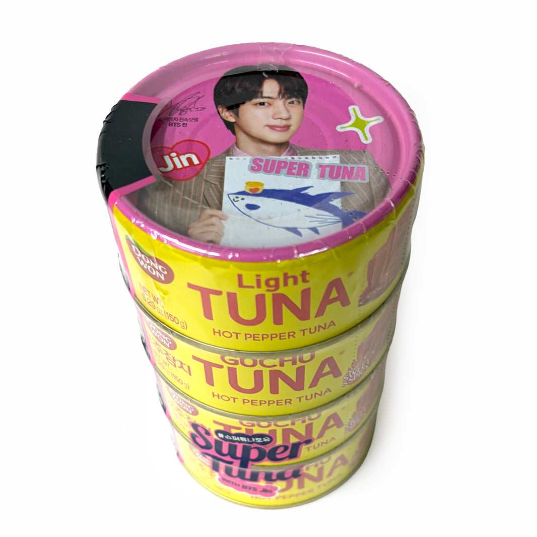 [Dongwon] Light Tuna Hot Pepper BTS JIN Edition w. Jin Sticker / 동원 고추 참치 BTS 진 에디션 (150g x4)