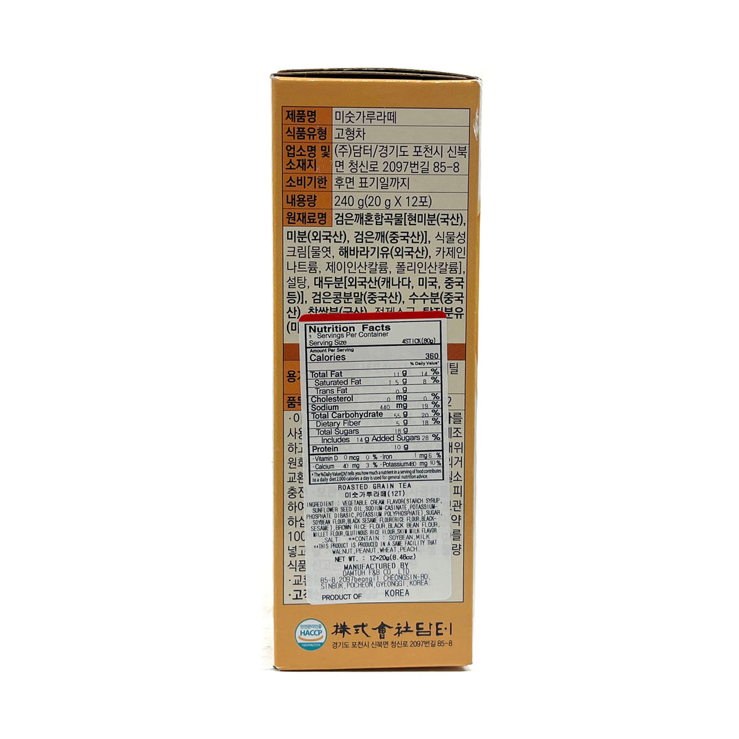 [Damtuh] Roast Grain Latte / 담터 미숫가루 라떼 (12T/box)