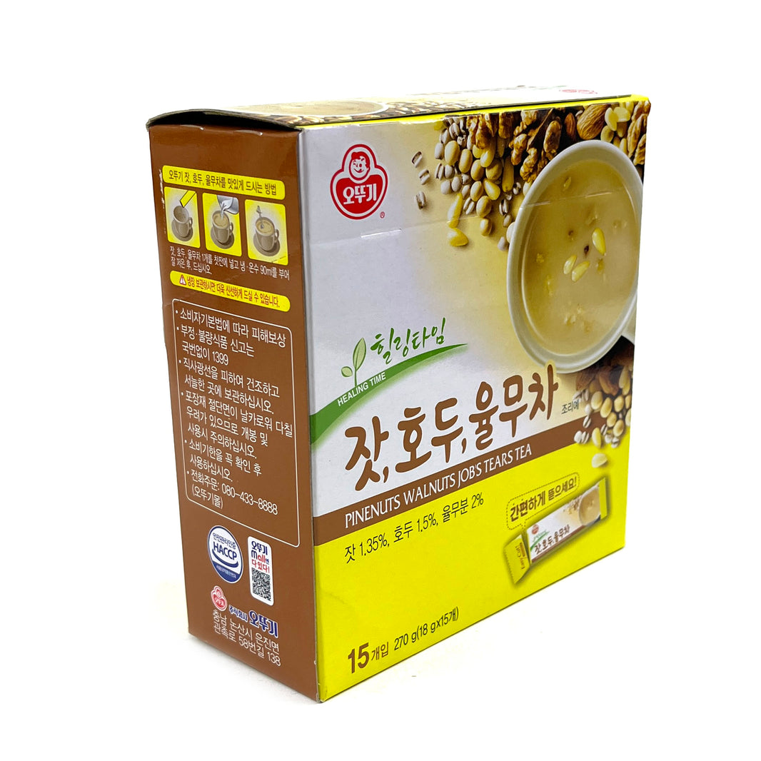 [Ottogi] Pinenut & Wallnet & Job's Tears Tea / 오뚜기 힐링타임 잣, 호두 율무차 (270g, 18g x 15 ea) (Copy)