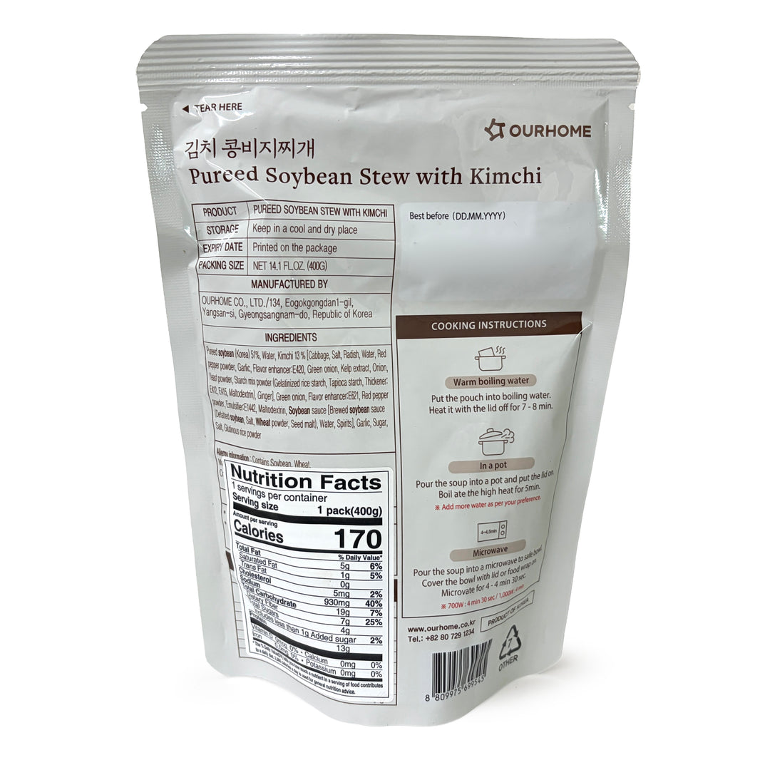 [Ourhome] Pureed Soybean Stew w. Kimchi/ 아워홈 김치 콩비지찌개 (400g)