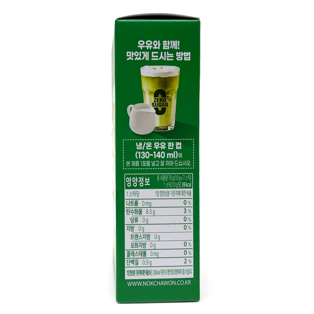 [Nokchawon] Zero Sugar Matcha Blend / 녹차원 제로슈가 말차 블렌드 (70g / 10g x7 sticks)