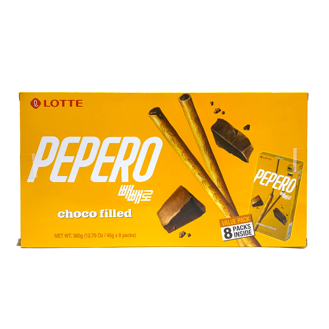 [Lotte] Pepero Choco Filled Big Size / 롯데 빼빼로 초코 필드 8 packs (360g)
