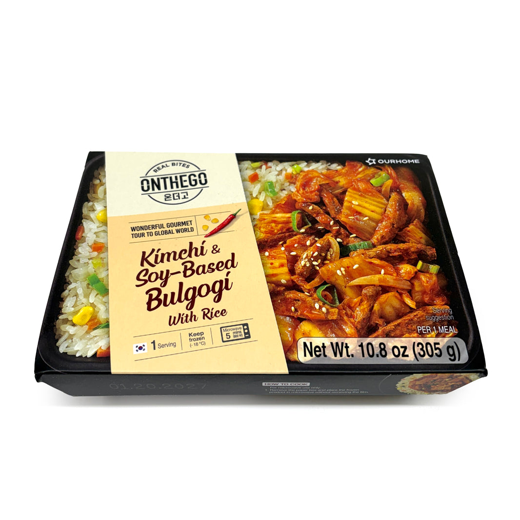 [Ourhome] Real Bites ONTHEGO Kimchi & Soy-Based Bulgogi w. Rice / 아워홈 온더고 김치 제육 덮밥 (305g)
