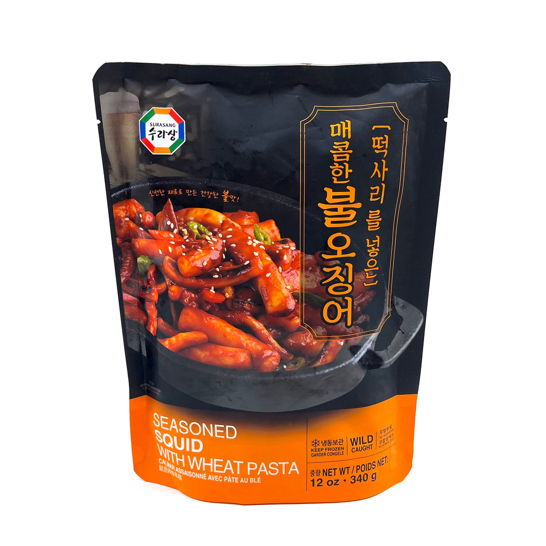 [Surasang] Seasoned Squid w. Wheat Pasta / 수라상 떡사리를 넣은 매콤한 불 오징어 (340g)