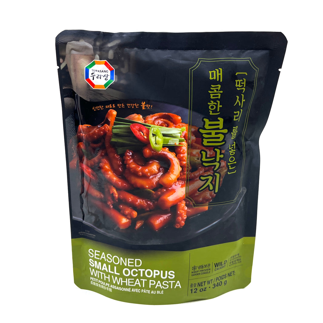 [Surasang] Seasoned Small Octopus w. Wheat Pasta / 수라상 떡사리를 넣은 매콤한 불 낙지 (340g)