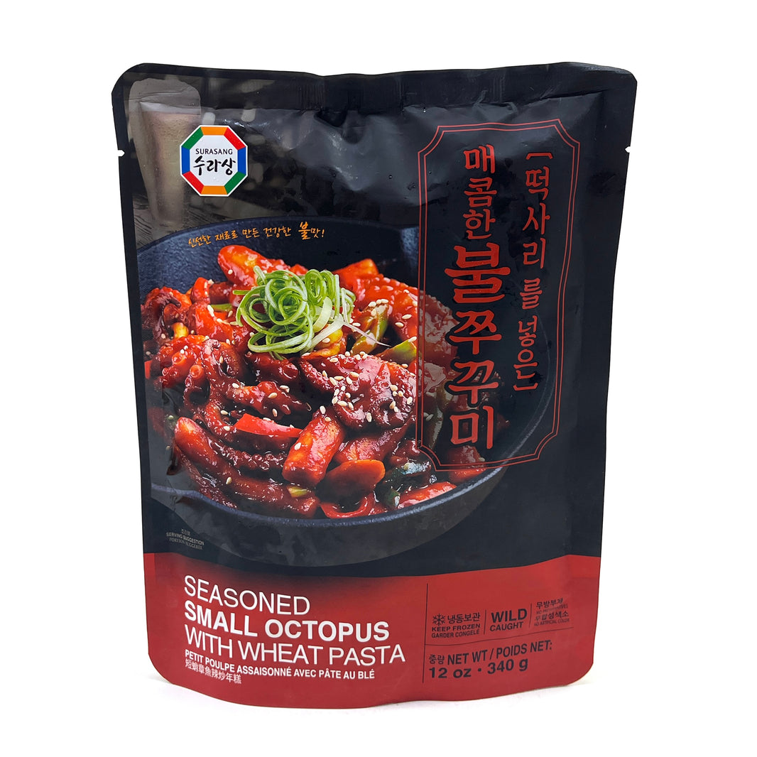 [Surasang] Seasoned Small Octopus w. Wheat Pasta / 수라상 떡사리를 넣은 매콤한 불 쭈꾸미 (340g)