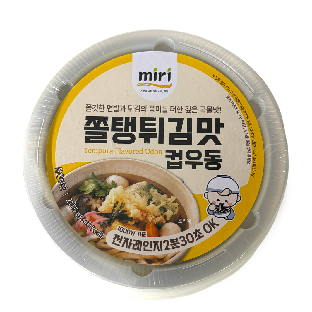 [Miri] Tempura Flavored Udon Bowl / 미리 쫄탱 튀김맛 우동 큰컵 컵우동 (211.5g x2pk)