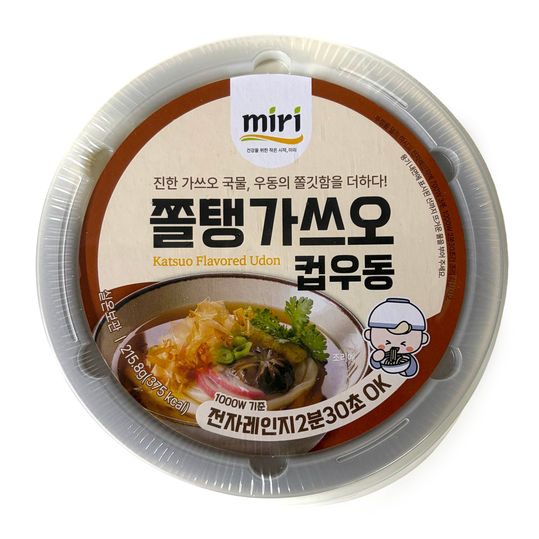 [Miri] Katsuo Flavored Udon Bowl / 미리 쫄탱 가쓰오 우동 큰컵 컵우동 (215.8g/1인분 x2pk)