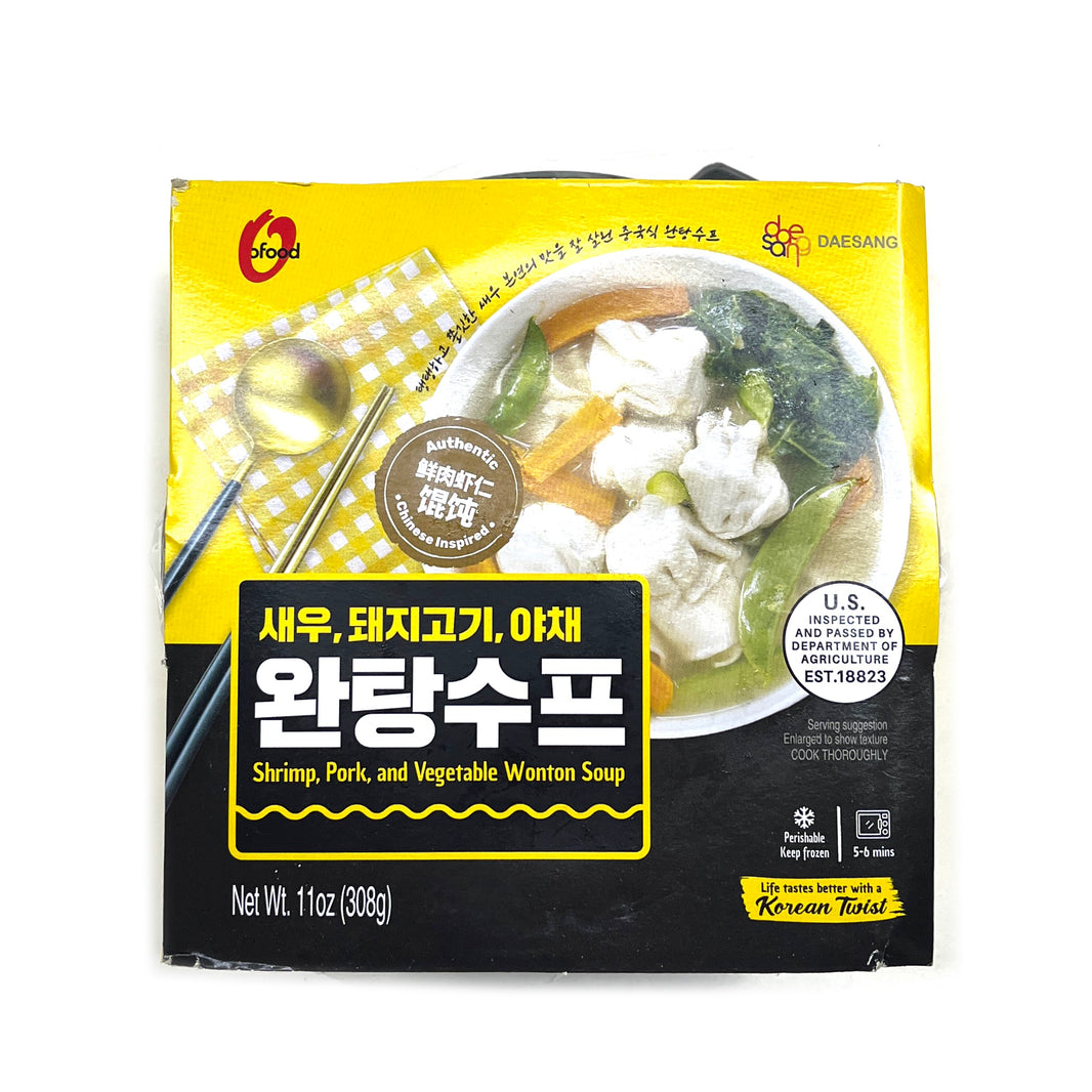 [Ofood] Shrimp, Pork & Vegetable Wonton Soup Dumpling / 오푸드 새우 돼지고기 야채 완탕 수프 만두 (308g)