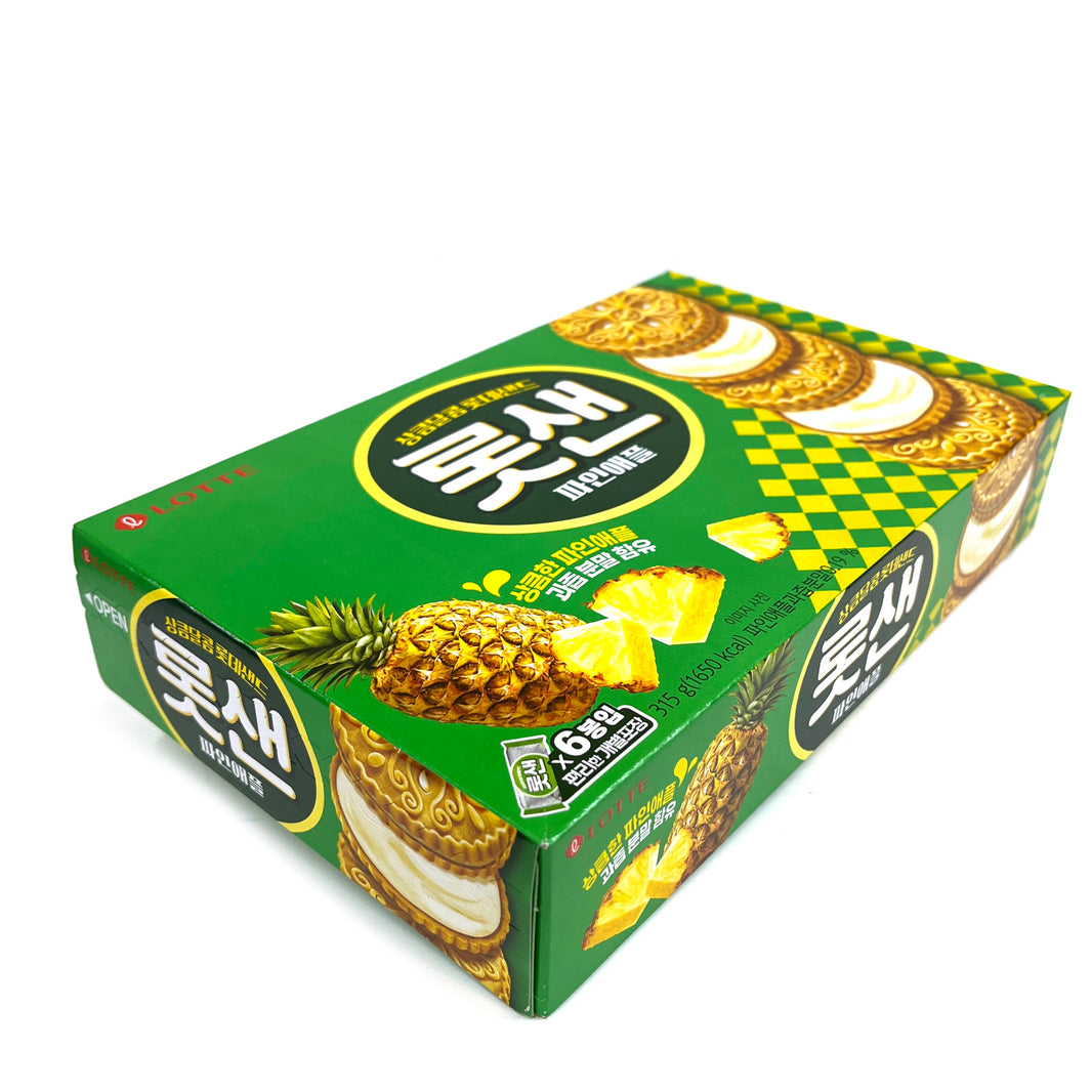 [Lotte] Lottsen Cookie Pineapple Flavor / 롯데 상큼달콤 롯데샌드 롯샌 파인애플 (315g)