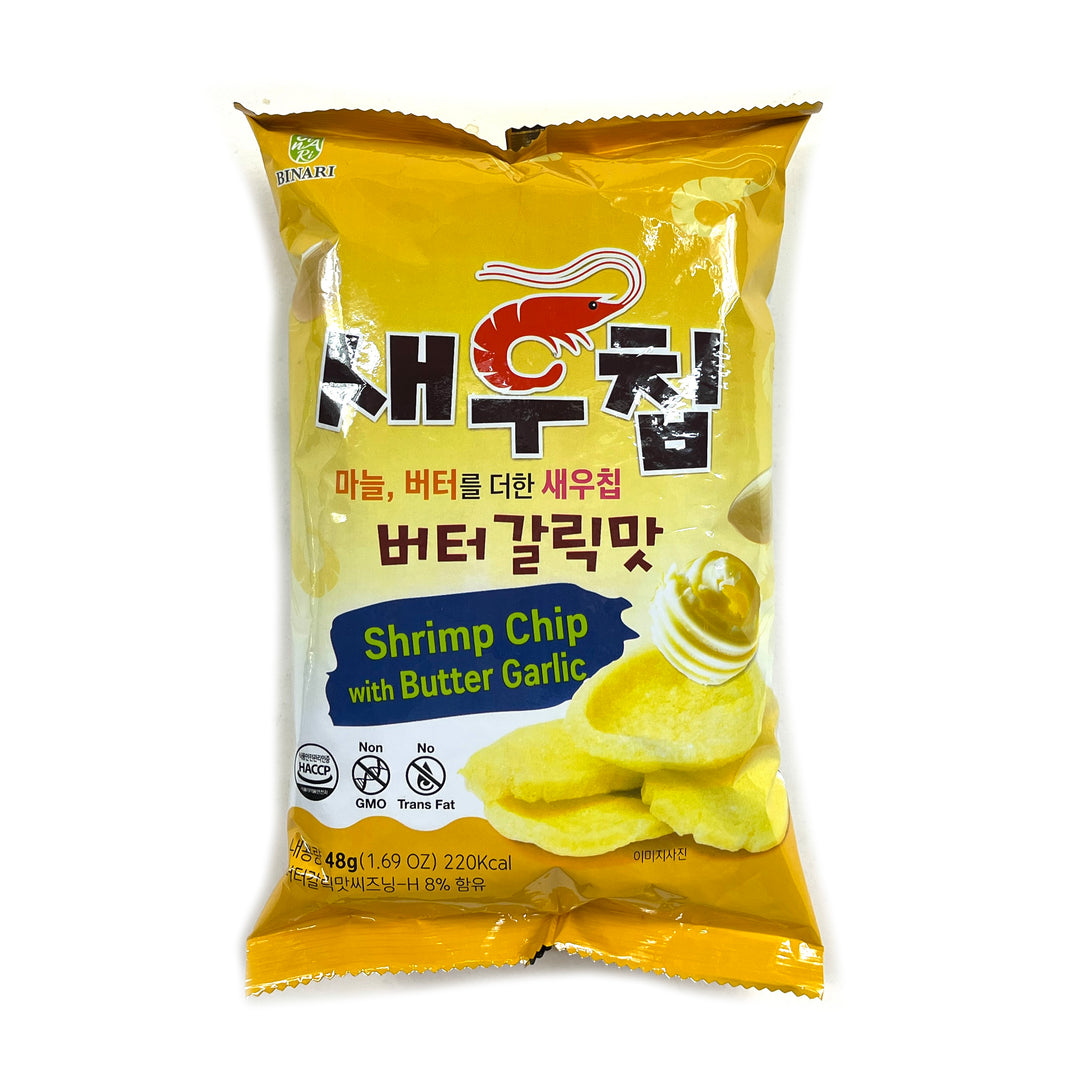 [Binari] Shrimp Chips Butter Garlic Flavor / 비나리 새우칩 버터 갈릭맛 (48g)