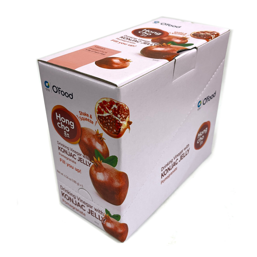 [O'food] Hongcho Drinking Vinegar W. Konjac Jelly Pomegranate / 청정원 오푸드 홍초 곤약젤리 석류 (180g x5pcs)
