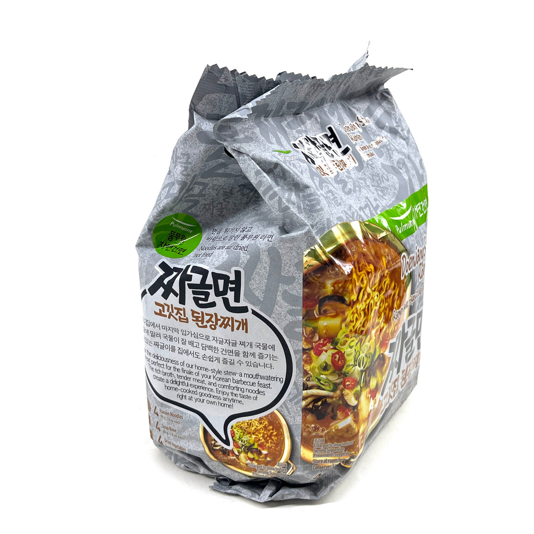 [Pulmuone] Doenjang Stew Ramen / 풀무원 자연건면 짜글면 고깃집 된장찌개 라면 (4pks)