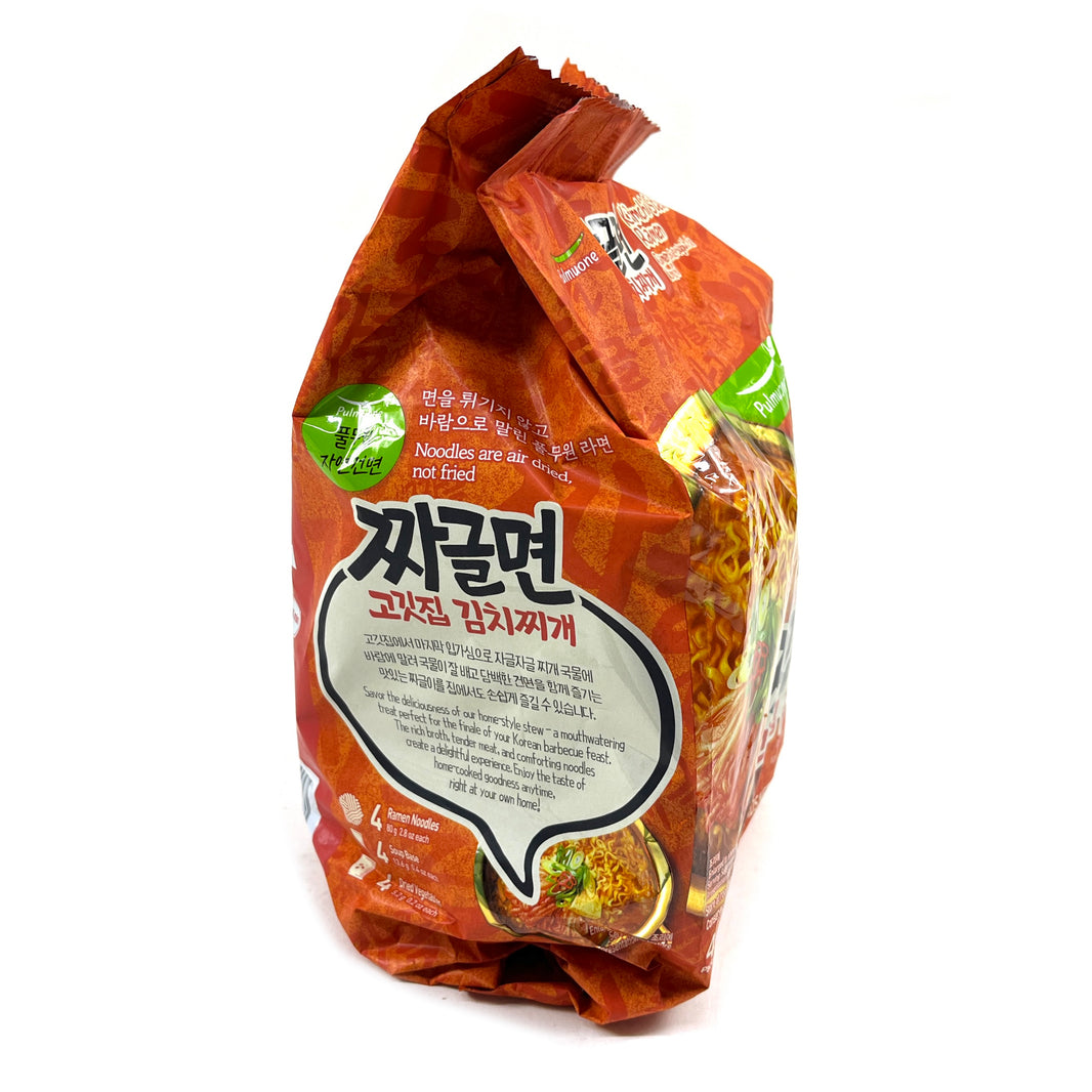 [Pulmuone] Kimchi Stew Ramen / 풀무원 자연건면 짜글면 고깃집 김치찌개 라면 (4pks)