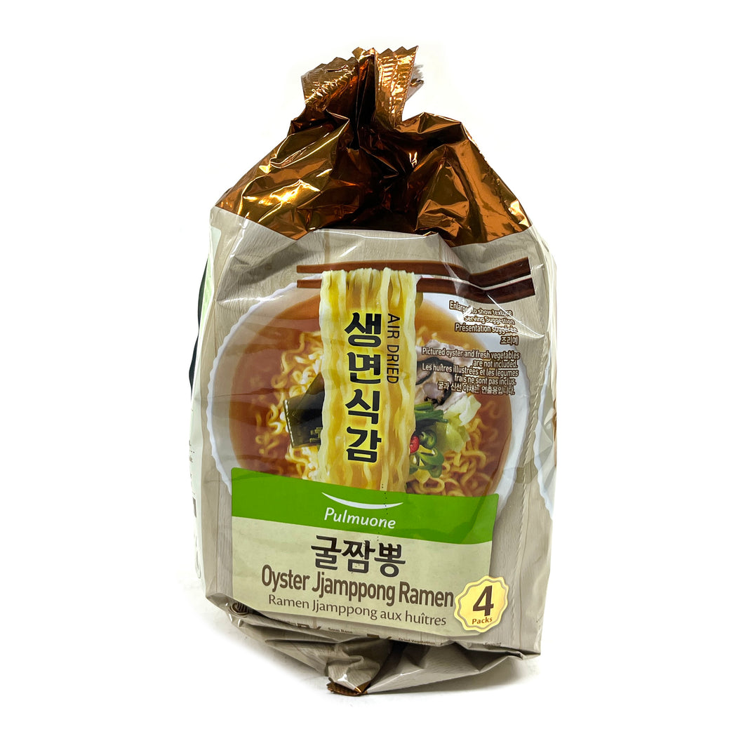 [Pulmuone] Oyster Jjamppong Ramen / 풀무원 생면식감 굴짬뽕 라면 (4pks)