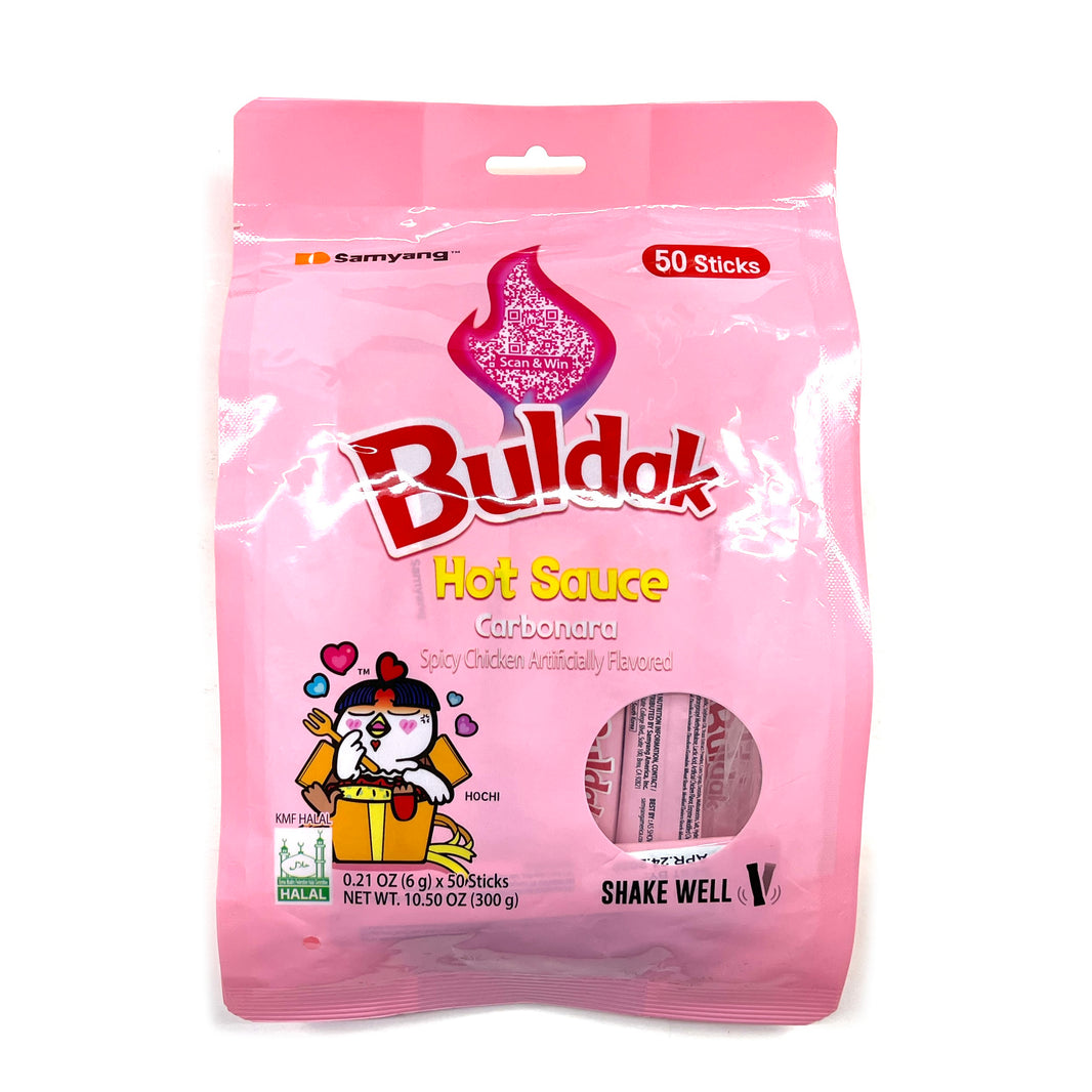 [Samyang] Buldak Hot Sauce Carbonara Sticks / 삼양 불닭 카르보나라 핫 소스 스틱형 (300g 6g x50 Sticks)