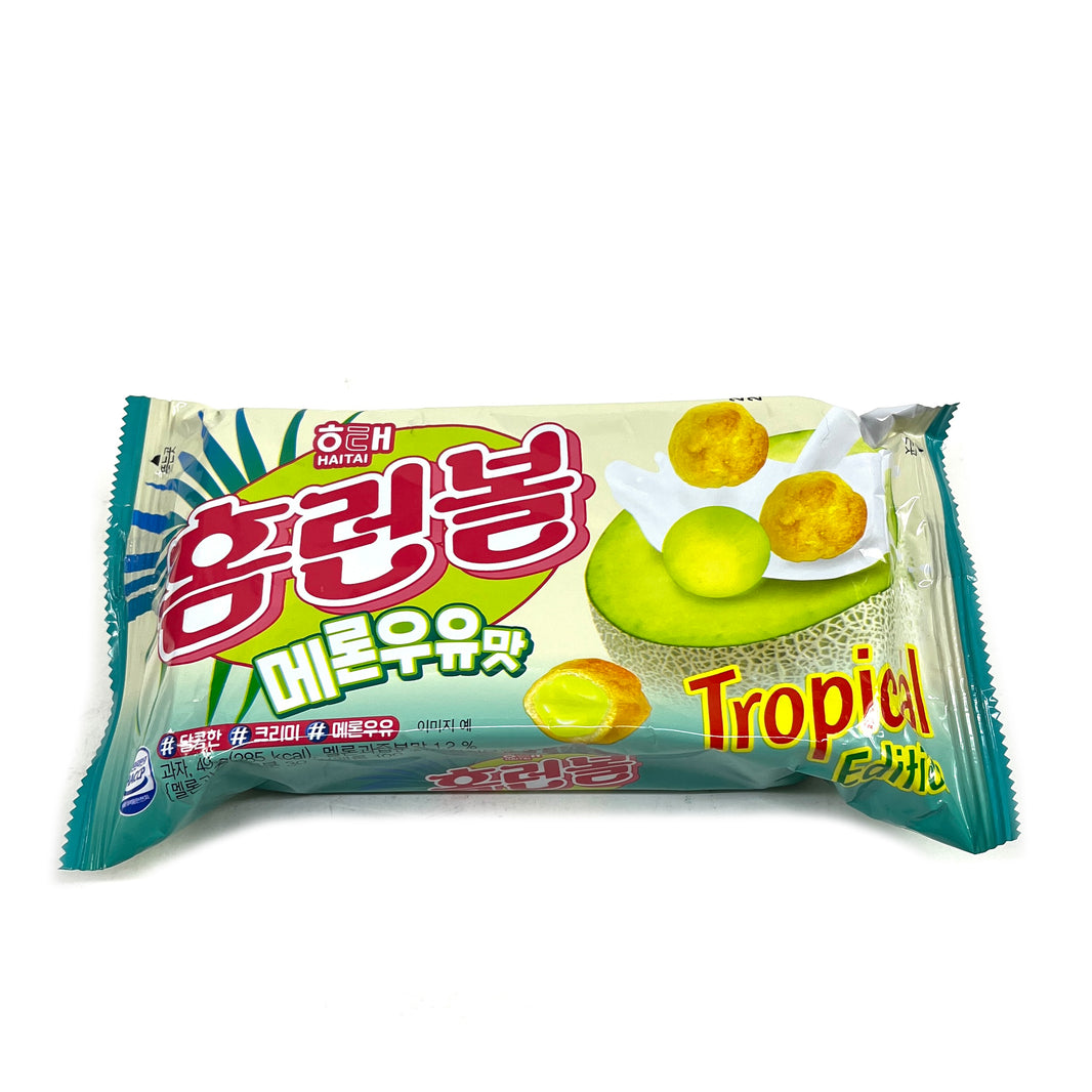 [Haitai] Homerun Ball Tropical Edition / 해태 멜론 우유맛 홈런볼 (49g)