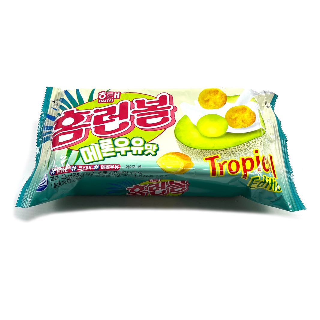 [Haitai] Homerun Ball Tropical Edition / 해태 멜론 우유맛 홈런볼 (49g)