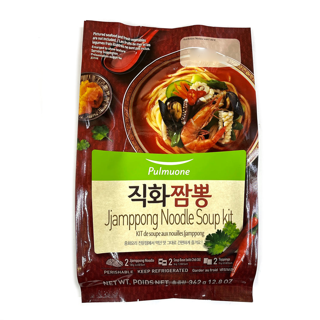 [Pulmuone] Spicy Seafood Jjamppong / 풀무원 직화 짬뽕 (362g/2인분)