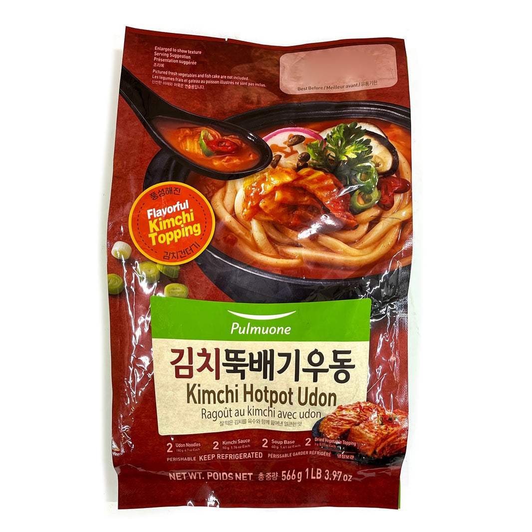 [Pulmuone] Kimchi Hotpot Udon / 풀무원 김치 뚝배기 우동 (566g/2인분)